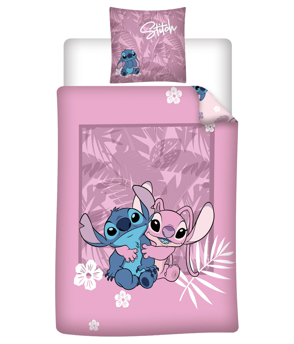 Disney Lilo and Stitch Flannel Reversible Bedding Set, 2-Piece, 135 x 200 cm