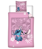 Disney Lilo and Stitch Flannel Reversible Bedding Set, 2-Piece, 135 x 200 cm