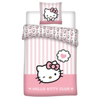 Hello Kitty Club Wende Bettwäsche Set 2tlg 135 x 200 cm / 80 x 80 cm