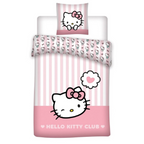 Hello Kitty Club Wende Bettwäsche Set 2tlg 135 x 200 cm / 80 x 80 cm