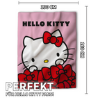 Hello Kitty Wohndecke Flauschdecke Kuscheldecke 130 x 160 cm mit Maßangaben