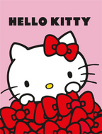 Hello Kitty Wohndecke Flauschdecke Kuscheldecke 130 x 160 cm Motiv