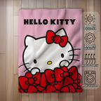 Hello Kitty Wohndecke Flauschdecke Kuscheldecke 130 x 160 cm mit Eigenschaften