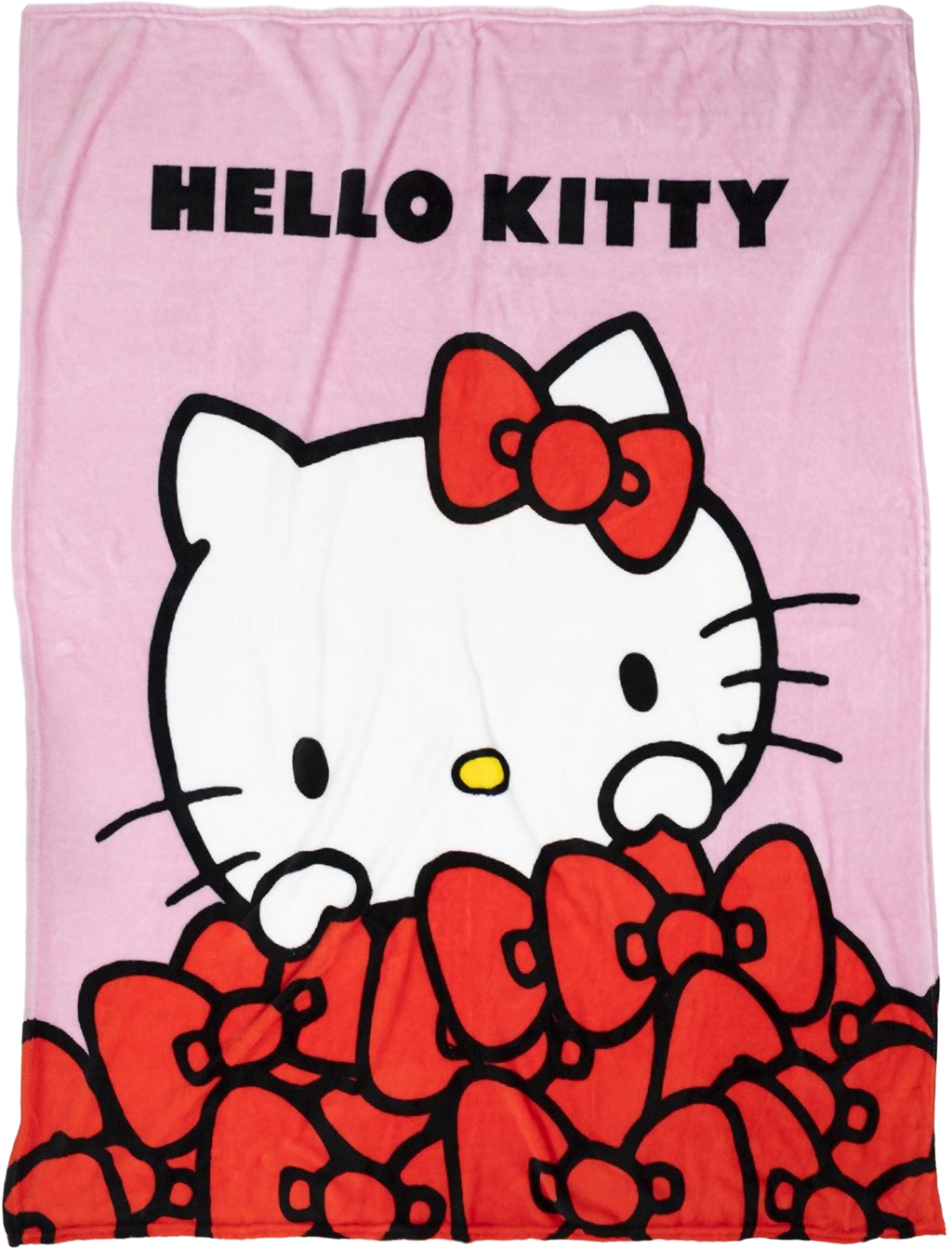 Hello Kitty Wohndecke Flauschdecke Kuscheldecke 130 x 160 cm Motiv