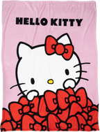 Hello Kitty Wohndecke Flauschdecke Kuscheldecke 130 x 160 cm Motiv