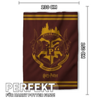 Harry Potter Hogwarts Wappen Flauschdecke Wohndecke 130 x 160 cm