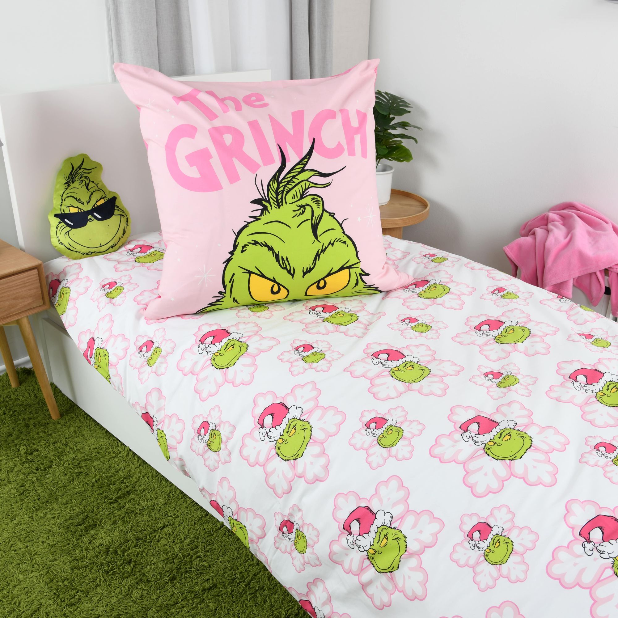 Herding Bettwäsche Set The Grinch 135 x 200 cm / 100% Baumwolle