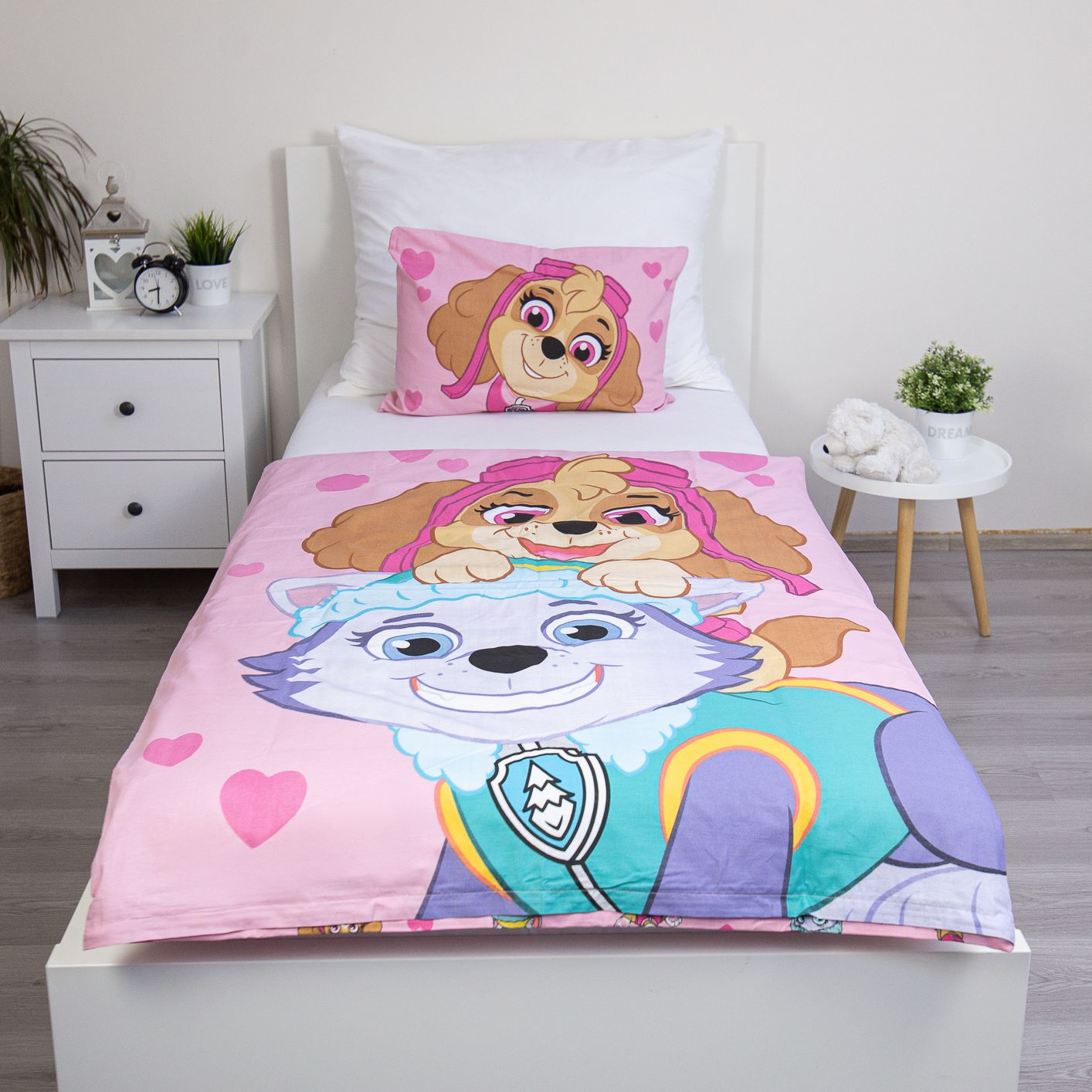 Paw Patrol Babybettwäsche Skye & Everest 100x135 cm Baumwolle