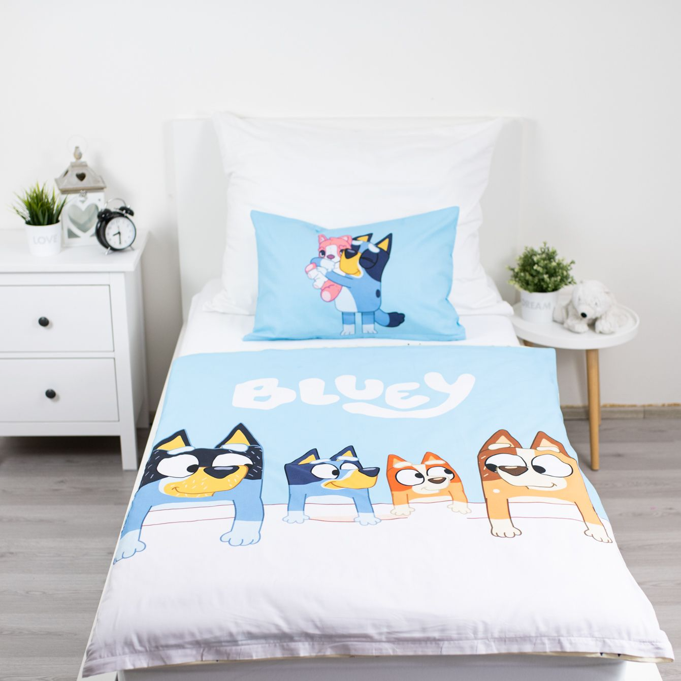 Bluey Babybettwäsche Set Familie 100x135 cm 100% Baumwolle