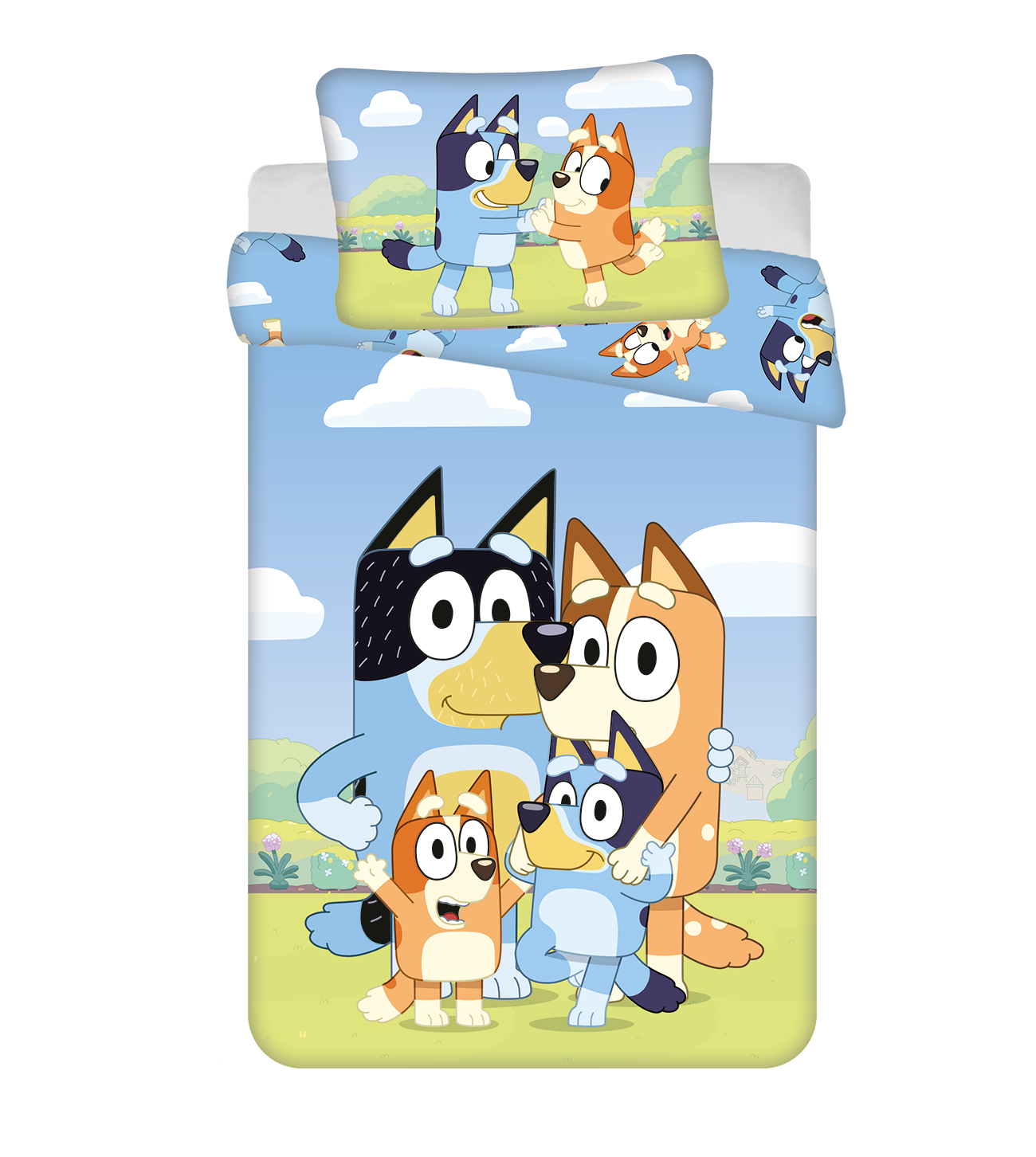 Bluey Babybettwäsche Set Heeler Familie 100x135 cm 100% Baumwolle