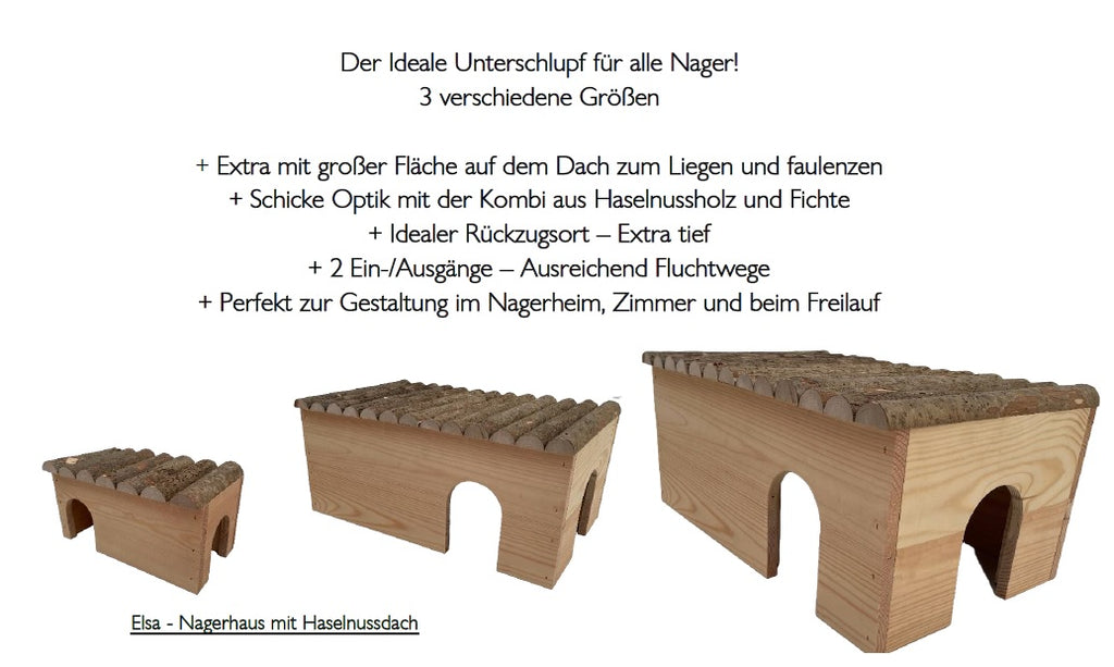 Rodent house for guinea pigs and rabbits: Robust & natural