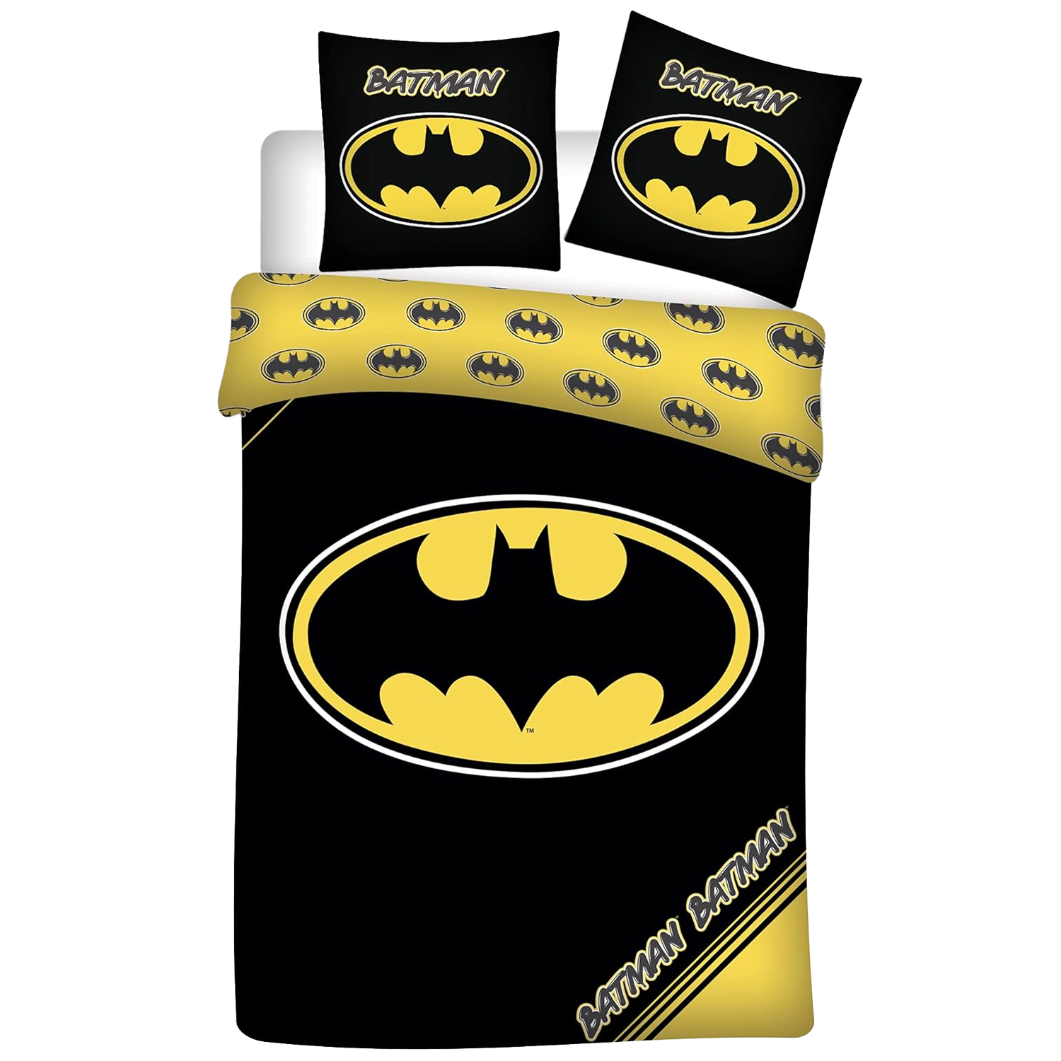Batman Dark Knight Logo Bettwäsche 135 x 200 cm 100% Baumwolle