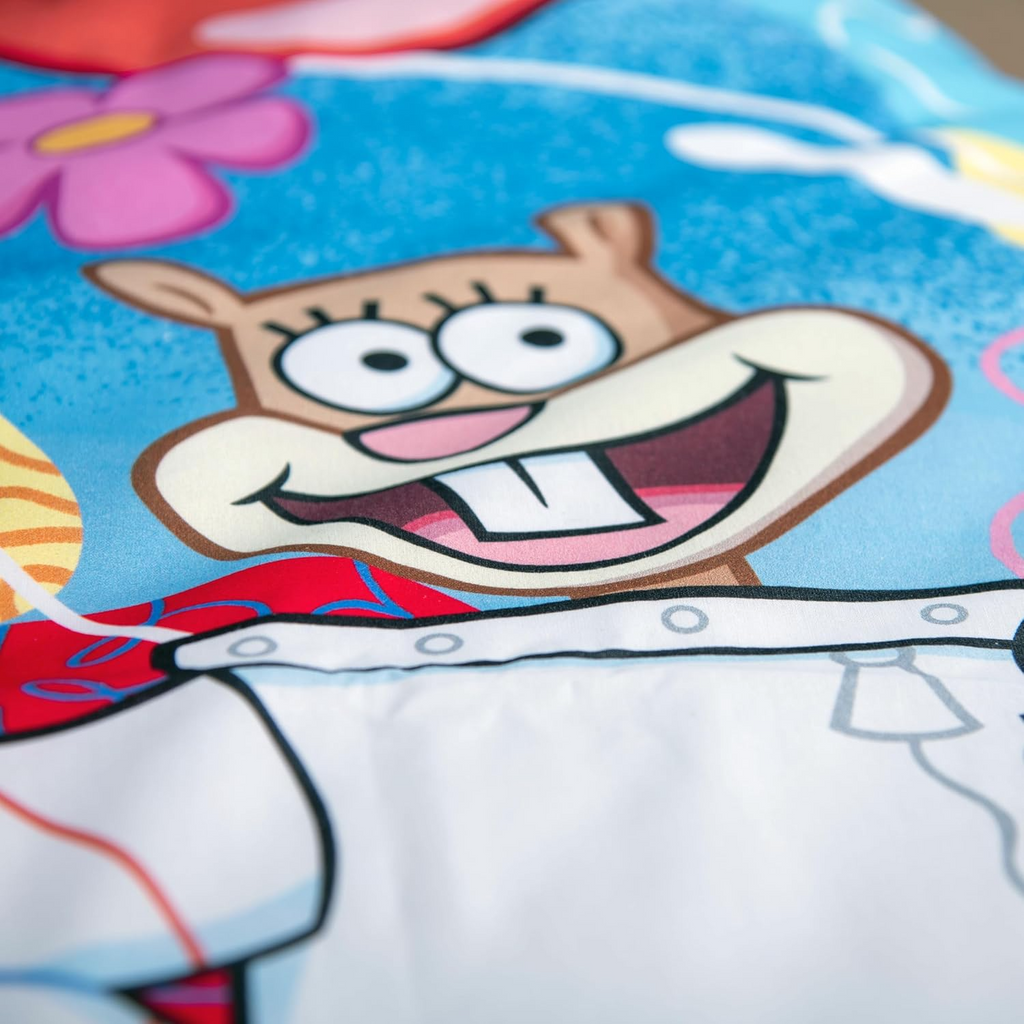 SpongeBob Reversible Bedding Set, 2 pieces, 135x200 cm, 80x80 cm, Cotton