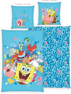 SpongeBob Reversible Bedding Set, 2 pieces, 135x200 cm, 80x80 cm, Cotton