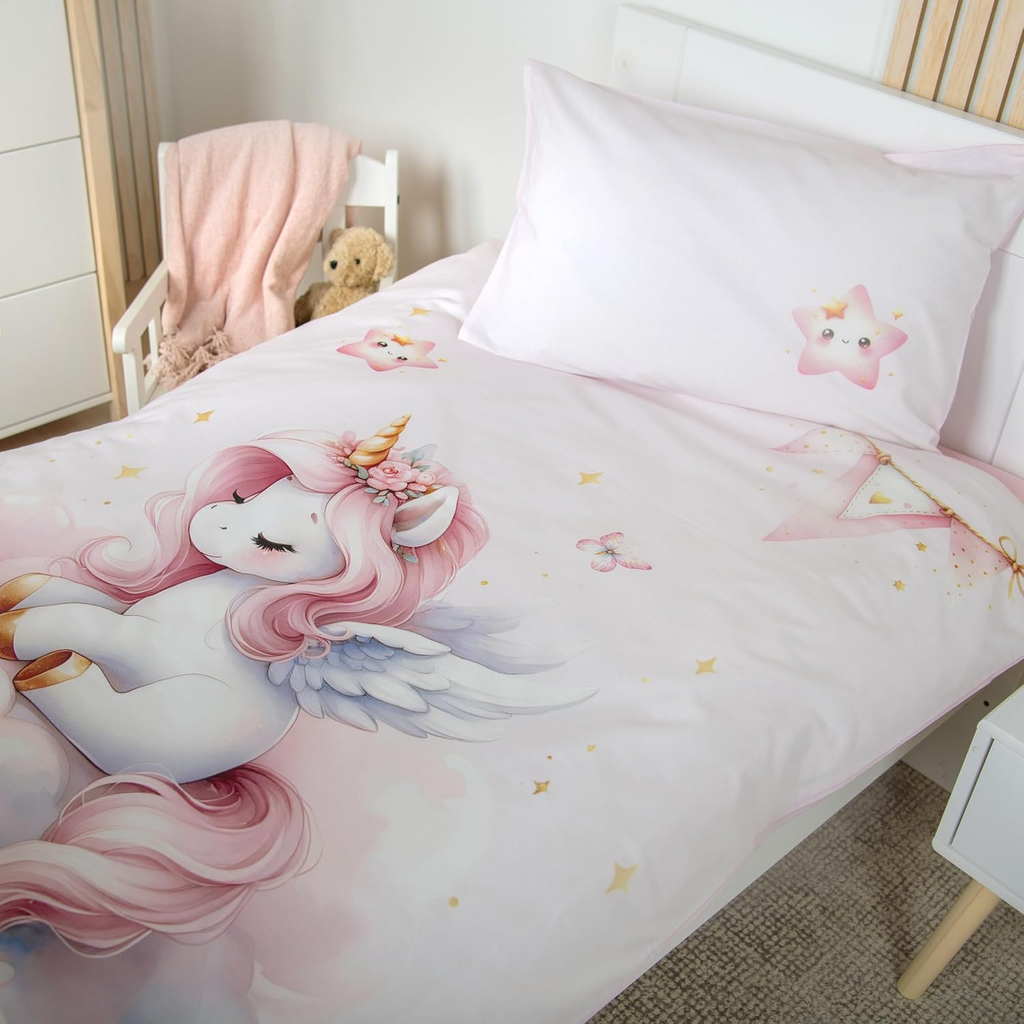 Herding Einhornzauber Baby Bettwäsche Einhorn 100 x 135 cm Baumwolle