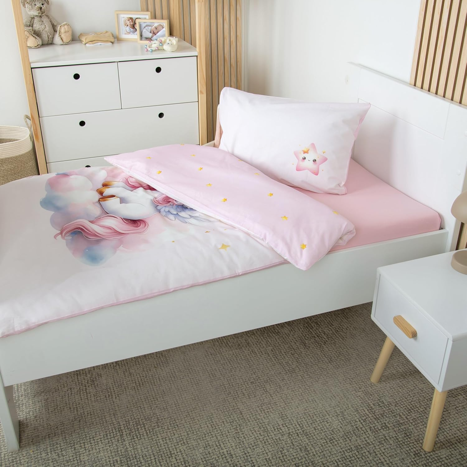 Herding Einhornzauber Baby Bettwäsche Einhorn 100 x 135 cm Baumwolle