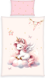 Herding Einhornzauber Baby Bettwäsche Einhorn 100 x 135 cm Baumwolle