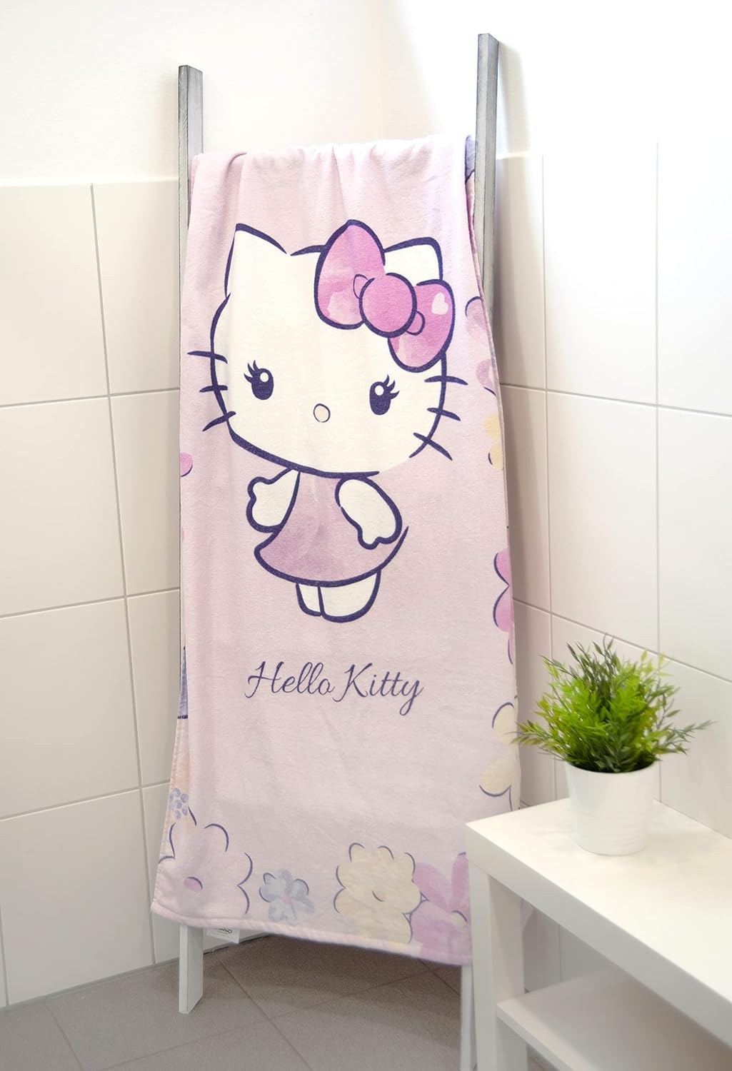 Hello Kitty Velourstuch Badetuch Strandtuch 75 x 150 cm Baumwolle