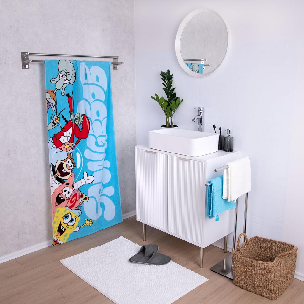 SpongeBob Velour Towel Bath Towel Beach Towel 75 x 150 cm 100% Cotton