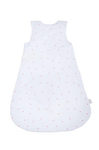 gepunktete Rückseite des Babyschlafsacks