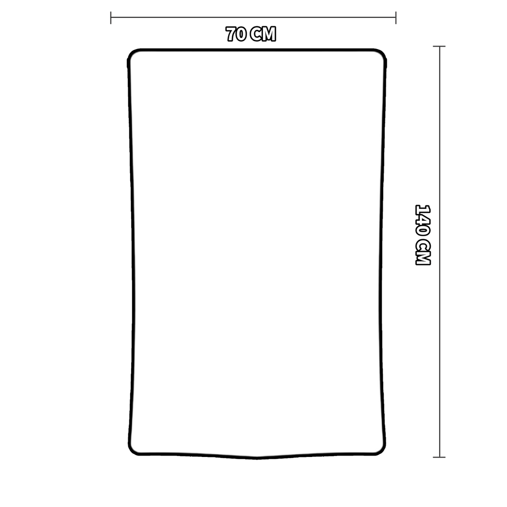Produktmaße 70 x 140 cm