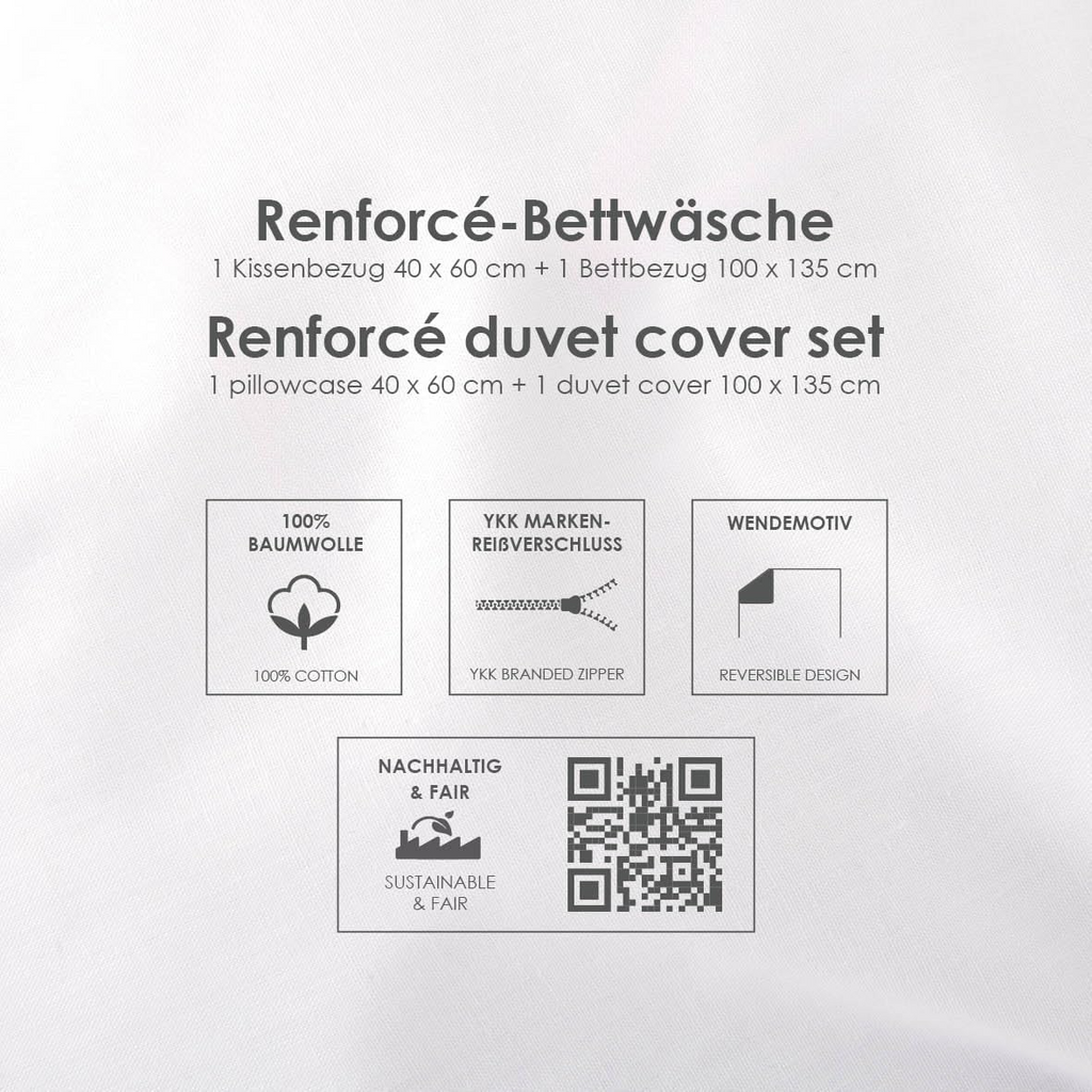 100% Baumwolle, Markenreißverschluss, Wendemotiv und Nachhaltig & Fair
