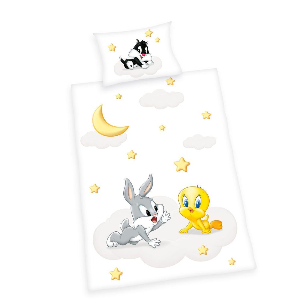 Herding Looney Tunes Baby Bettwäsche 2 tlg 100 x 135 cm 100% Baumwolle Vorderseite des Motivs