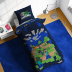 Minecraft I Got Your Back Bettwäsche Set 2 tlg 135 x 200 cm Baumwolle Ansicht von oben.