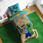 Minecraft Sand Castles Bettwäsche Set 2 tlg 135 x 200 cm Baumwolle Ansicht von oben.