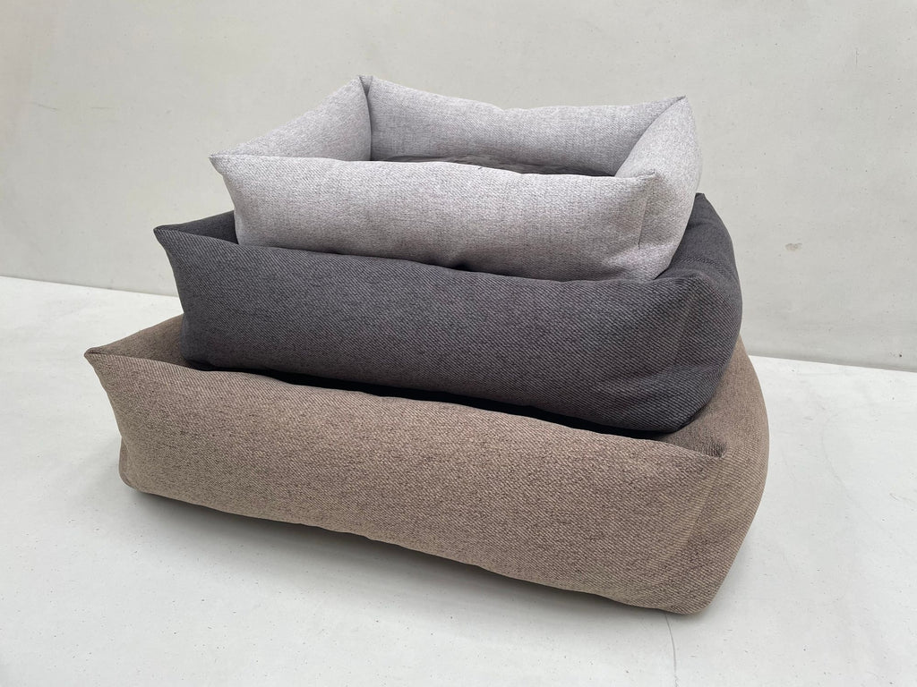 Hundebett Katzenbett / L / Graphite, Stone, Golden Brown gestapelt