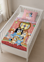 Bluey Family Baby Bedding Set, 2 pieces, 100x135 cm, 40x60 cm, Cotton