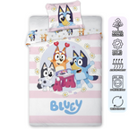 Bluey, Bingo & Muffin Baby Bettwäsche Set 2 tlg. 100x135 cm Baumwolle mit Eigenschaften