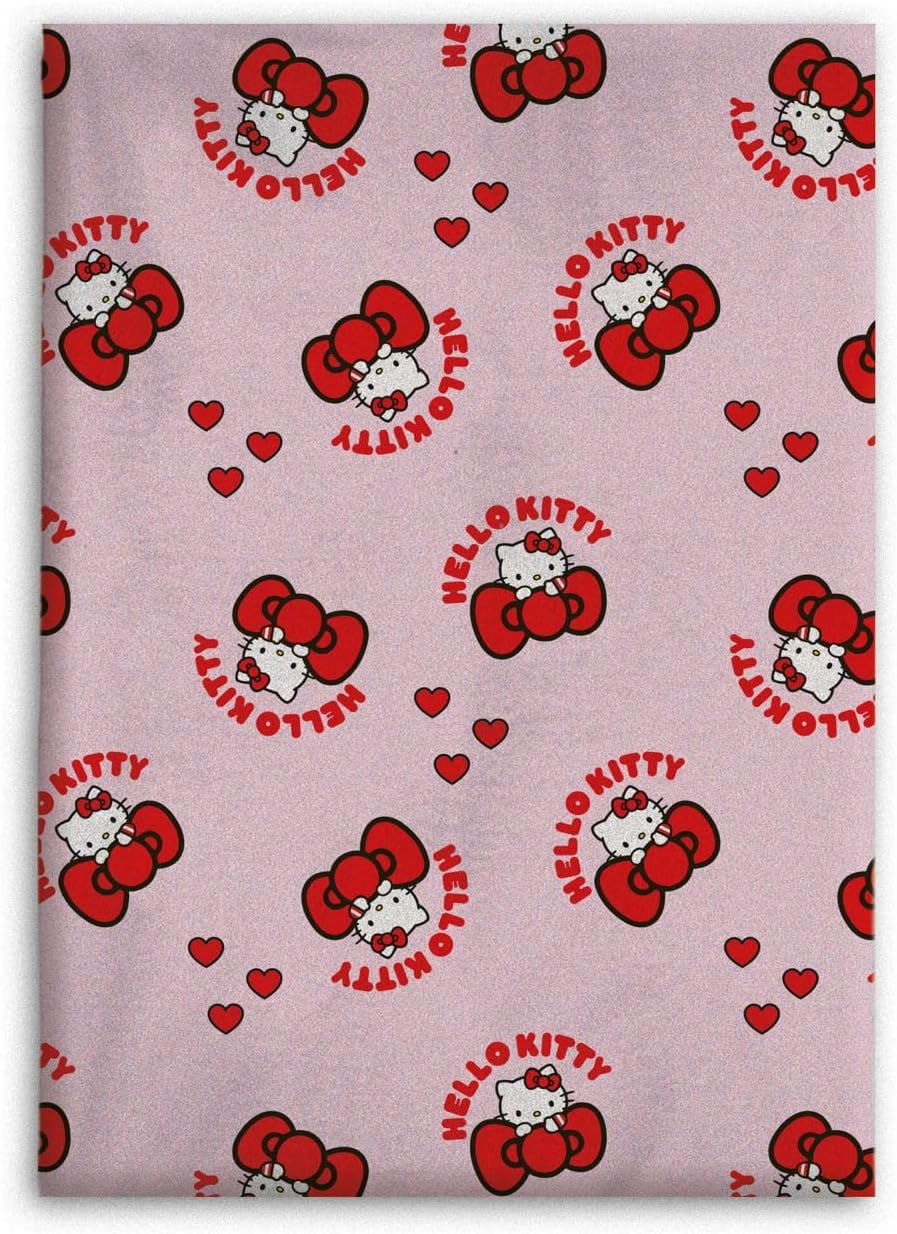 Hello Kitty Wohndecke Flauschdecke Kuscheldecke 110 x 150 cm Motiv