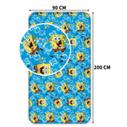 SpongeBob Spannbetttuch Spannbettlaken Bettlaken 90 X 200 cm Baumwolle mit Maßangaben
