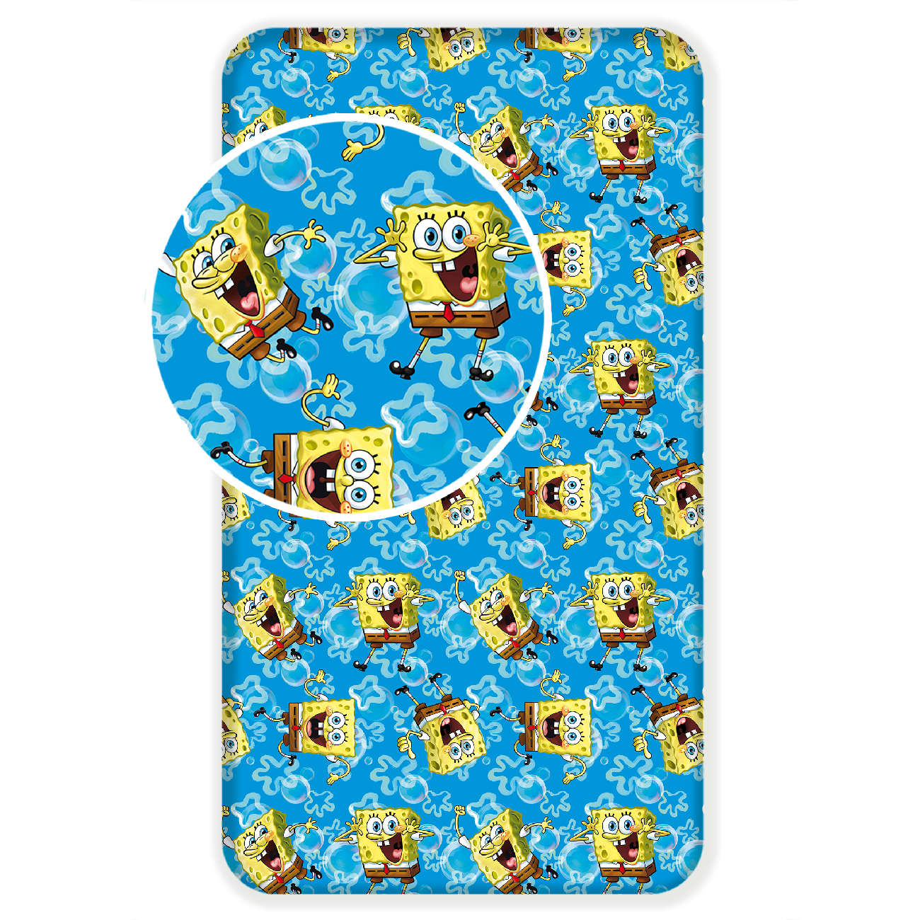 SpongeBob Spannbetttuch Spannbettlaken Bettlaken 90 X 200 cm Baumwolle Motiv