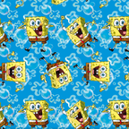 SpongeBob Spannbetttuch Spannbettlaken Bettlaken 90 X 200 cm Baumwolle Nahaufnahme vom Motiv