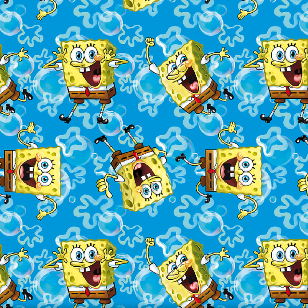 SpongeBob Spannbetttuch Spannbettlaken Bettlaken 90 X 200 cm Baumwolle Nahaufnahme vom Motiv
