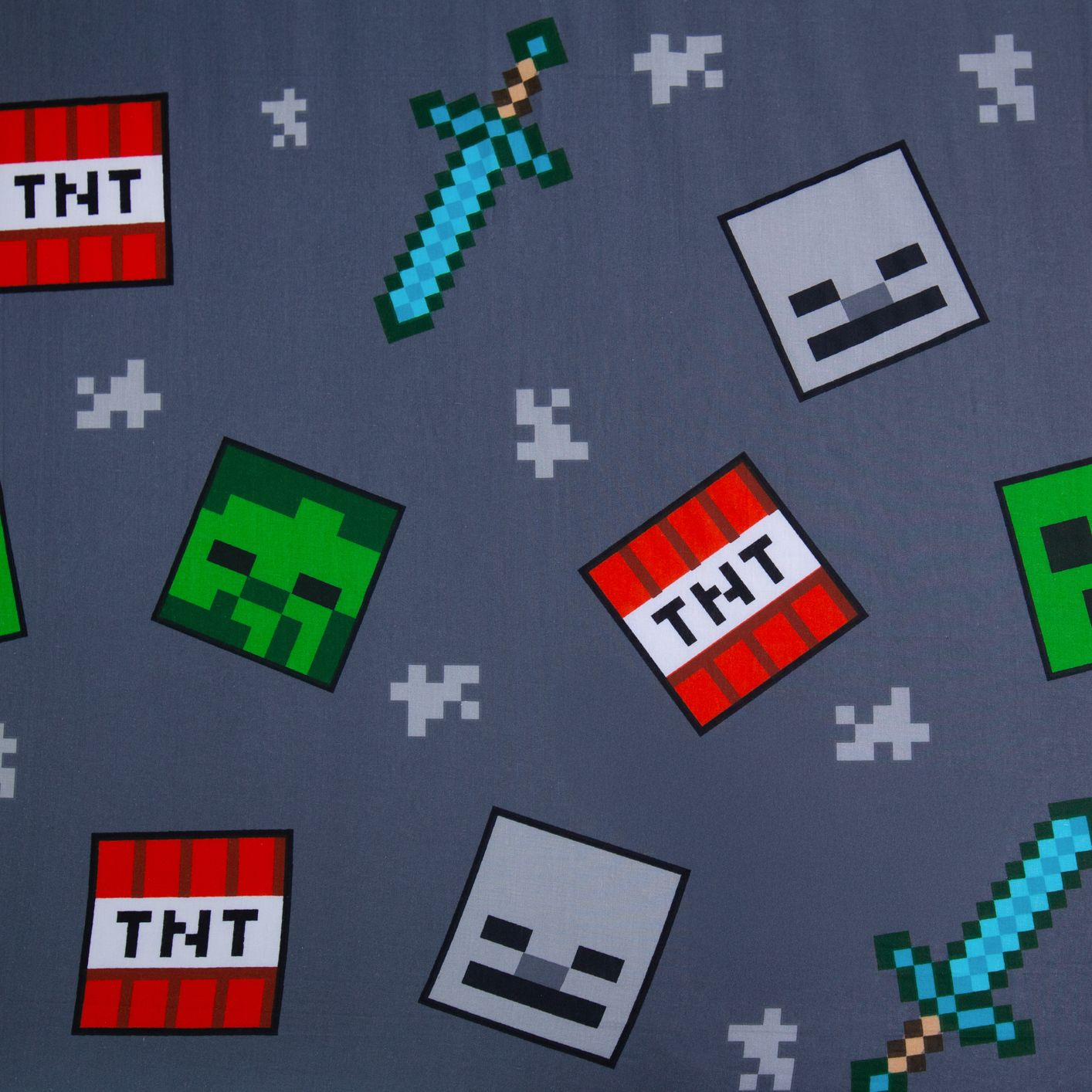 Minecraft Spannbetttuch Spannbettlaken Bettlaken 90 X 200 cm Baumwolle Nahaufnahme vom Motiv