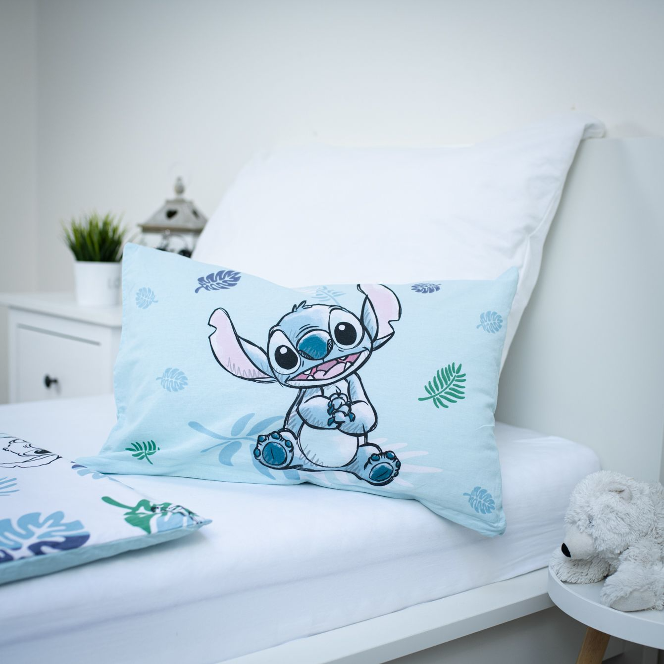 Lilo & Stitch Frosch Baby Bettwäsche Set 100x135 cm 100% Baumwolle Kopfkissen