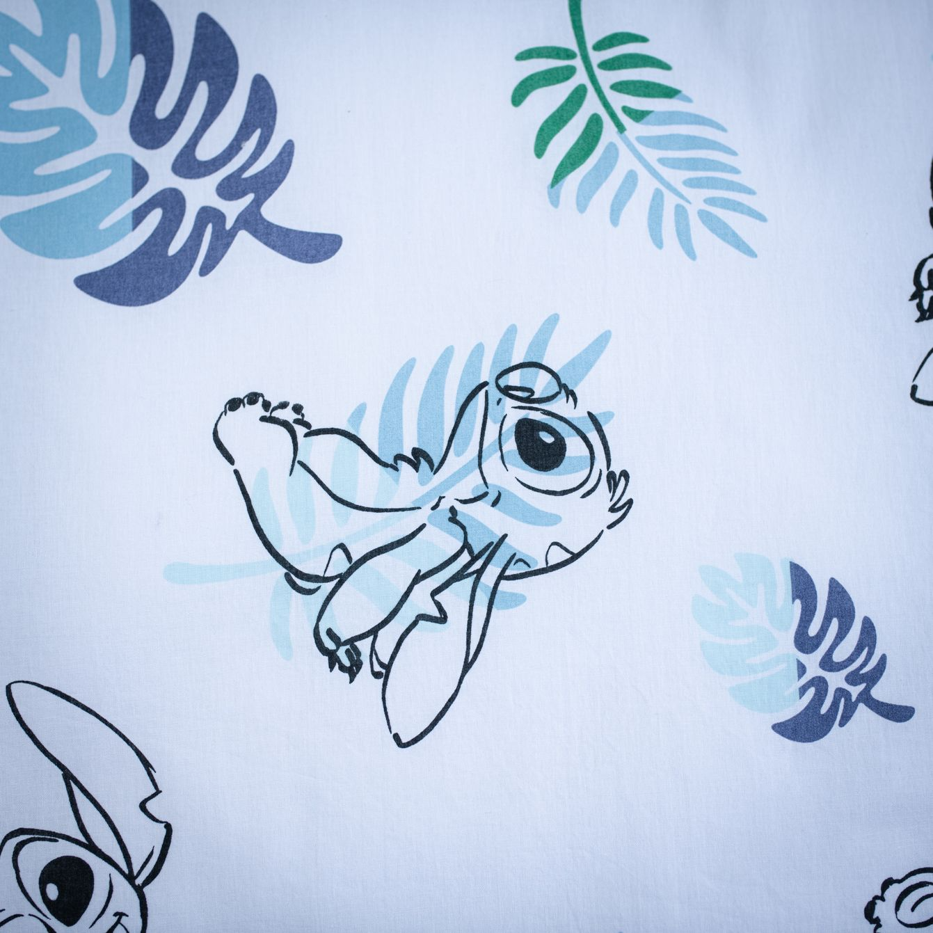Lilo & Stitch Frosch Baby Bettwäsche Set 100x135 cm 100% Baumwolle Nahaufnahme vom Motiv