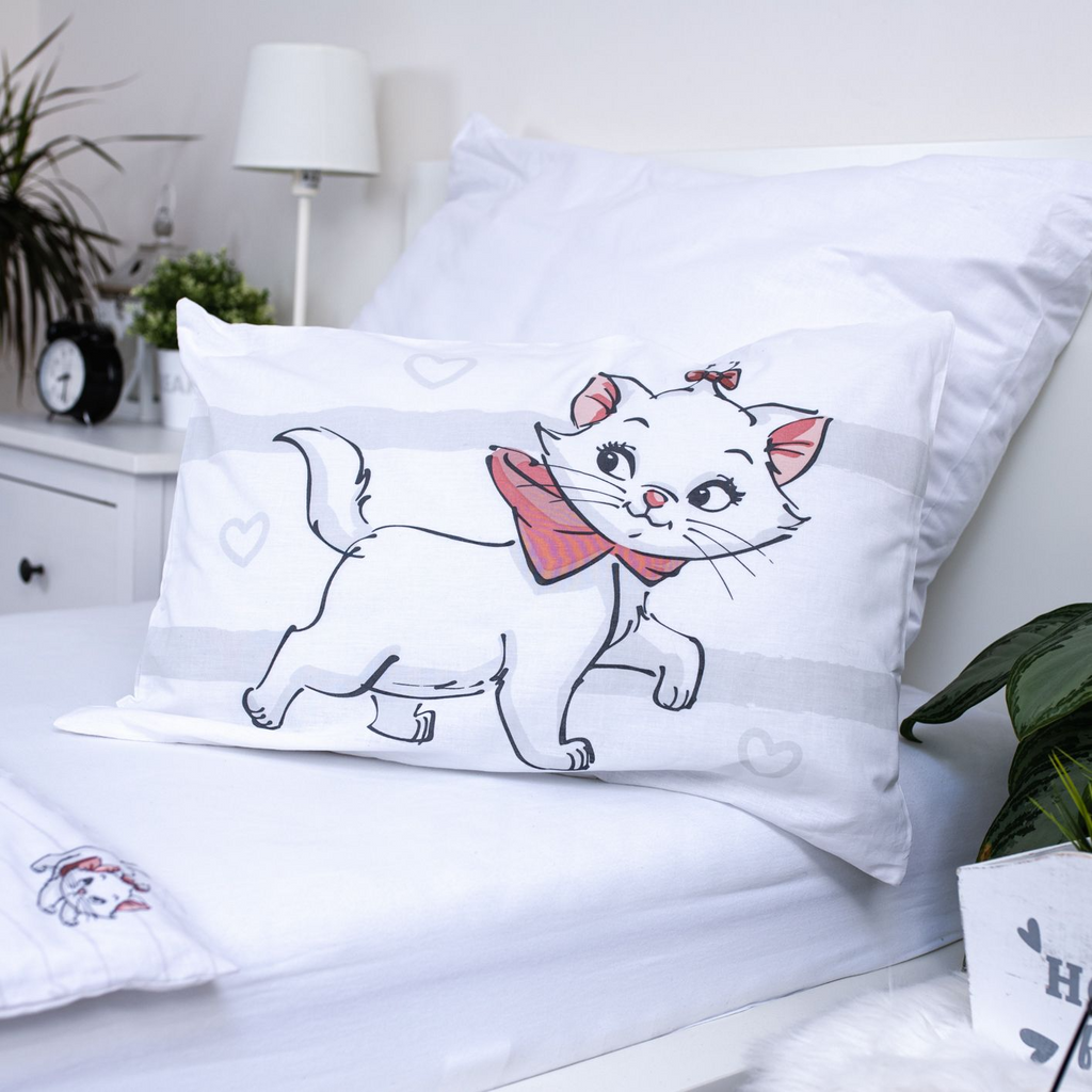 Aristocats Cat Marie Baby Bettwäsche Set 100x135 cm 100% Baumwolle Kopfkissen