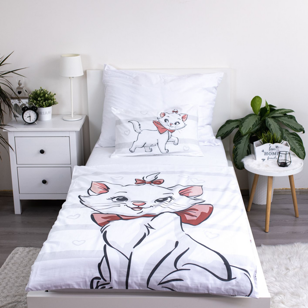 Aristocats Cat Marie Baby Bettwäsche Set 100x135 cm 100% Baumwolle Vorderseite