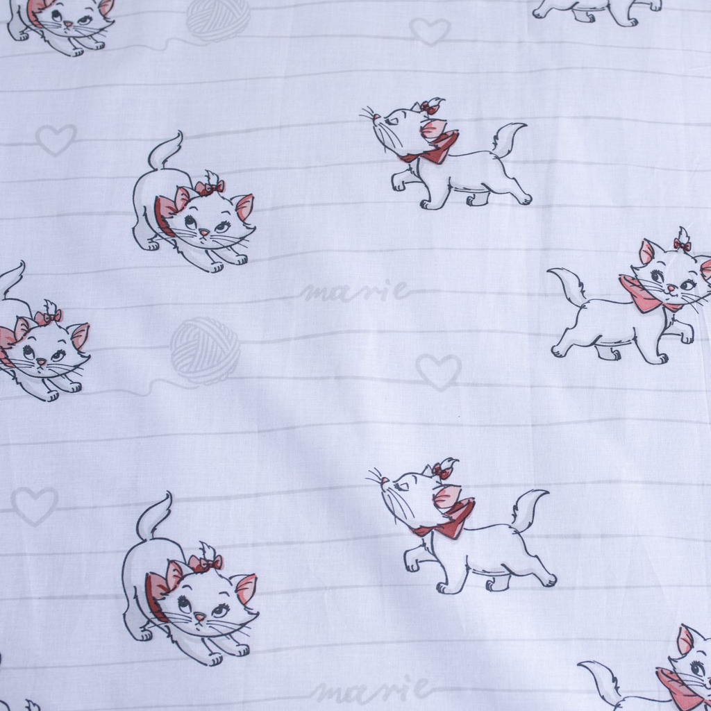 Aristocats Cat Marie Baby Bettwäsche Set 100x135 cm 100% Baumwolle Nahaufnahme vom Motiv