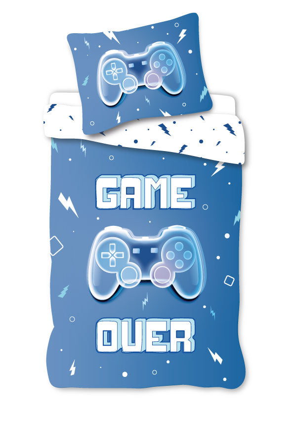Game Over Controller Bettwäsche Set 2 tlg 135 x 200 cm 100% Baumwolle Motiv