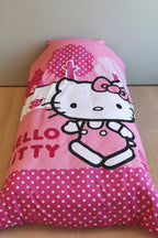 Hello Kitty Rosa Bettwäsche Set 2 tlg 135 x 200 cm 100% Baumwolle Vorderseite vom Bettbezug