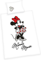 Disney Minnie Mouse Baby Bettwäsche 100 x 135 cm 100% Baumwolle Vorderseite vom Motiv