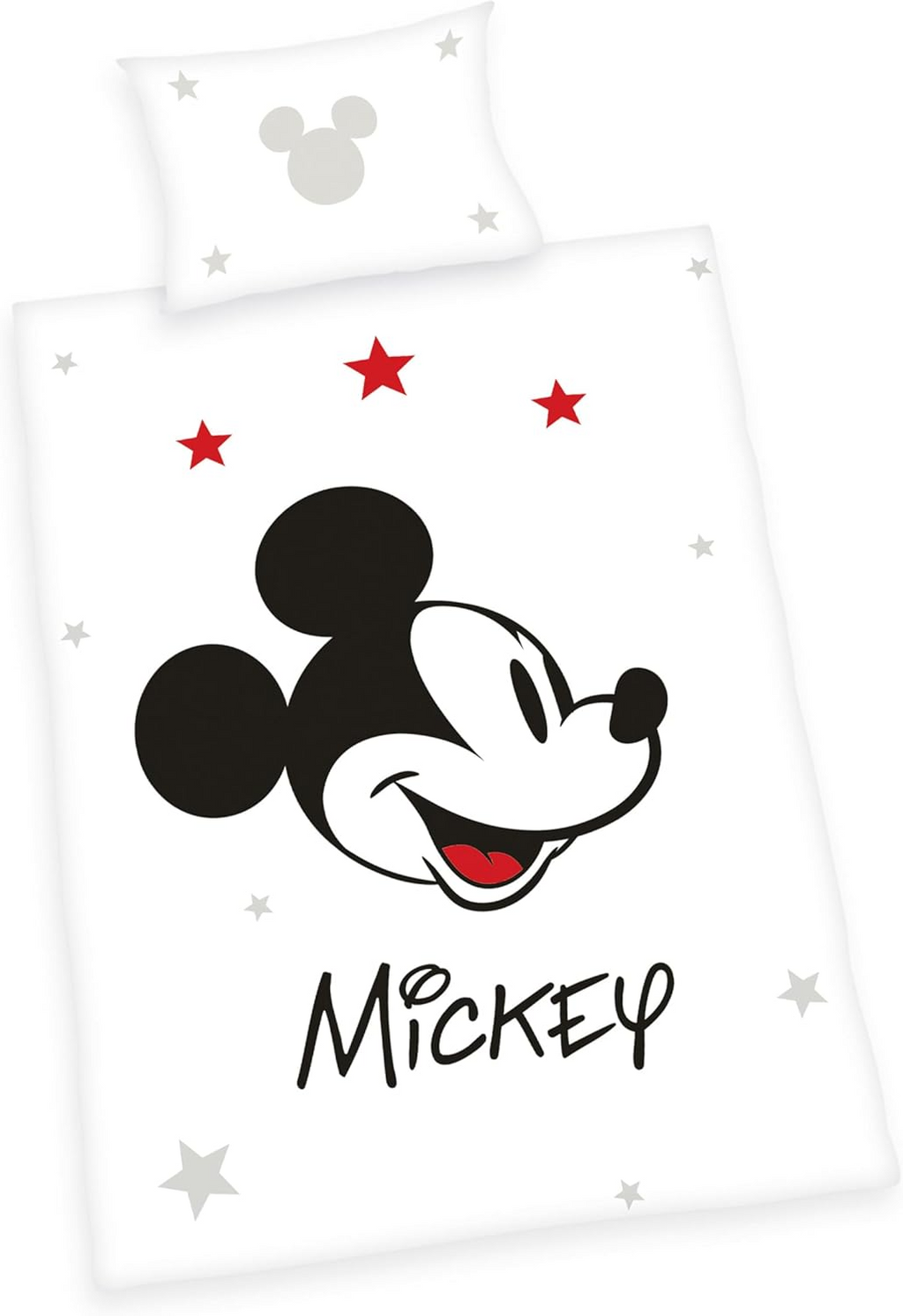 Disney Mickey Mouse Baby Bettwäsche 100 x 135 cm 100% Baumwolle Vorderseite vom Motiv