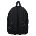 Ergonomische Rückenansicht des schwarzen Pokémon Rucksacks mit gepolsterten Schultergurten und Trageschlaufe.