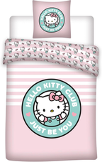 Freigestellte Produktansicht vom Hello Kitty Babybettwäsche Set 100x140 + 40x60 cm 100% Baumwolle