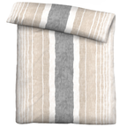 Aufnahme des Bettbezugs vom Polycotton-Biber-Bettwäsche Set Streifen 135x200 + 80x80 cm 2-teilig